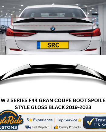 BMW 2 Series F44 Gran Coupe Boot Spoiler V Style Gloss Black 2019–2023